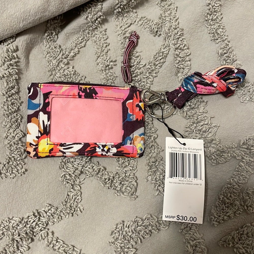 Vera Bradley wallet with matching lanyard